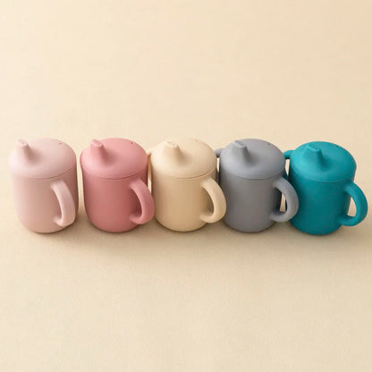 Dual-Handle Silicone Sippy Cup for Babies & Toddlers