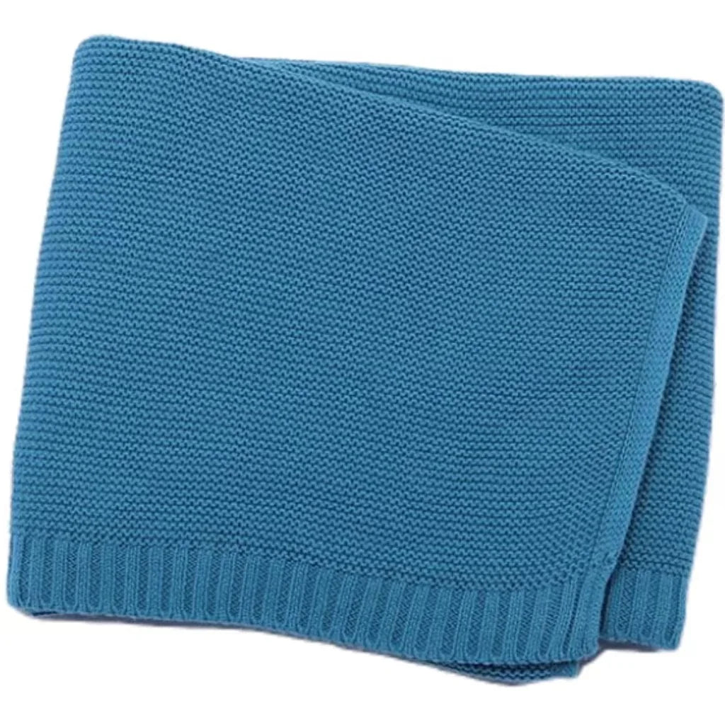 Personalized Embroidered Name Cotton Knit Baby Blanket