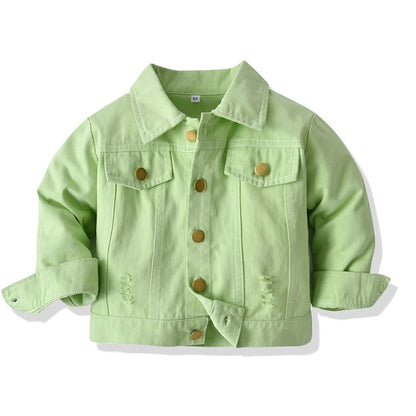 Hooded Button-Front Denim Jacket – Kids Denim Coat
