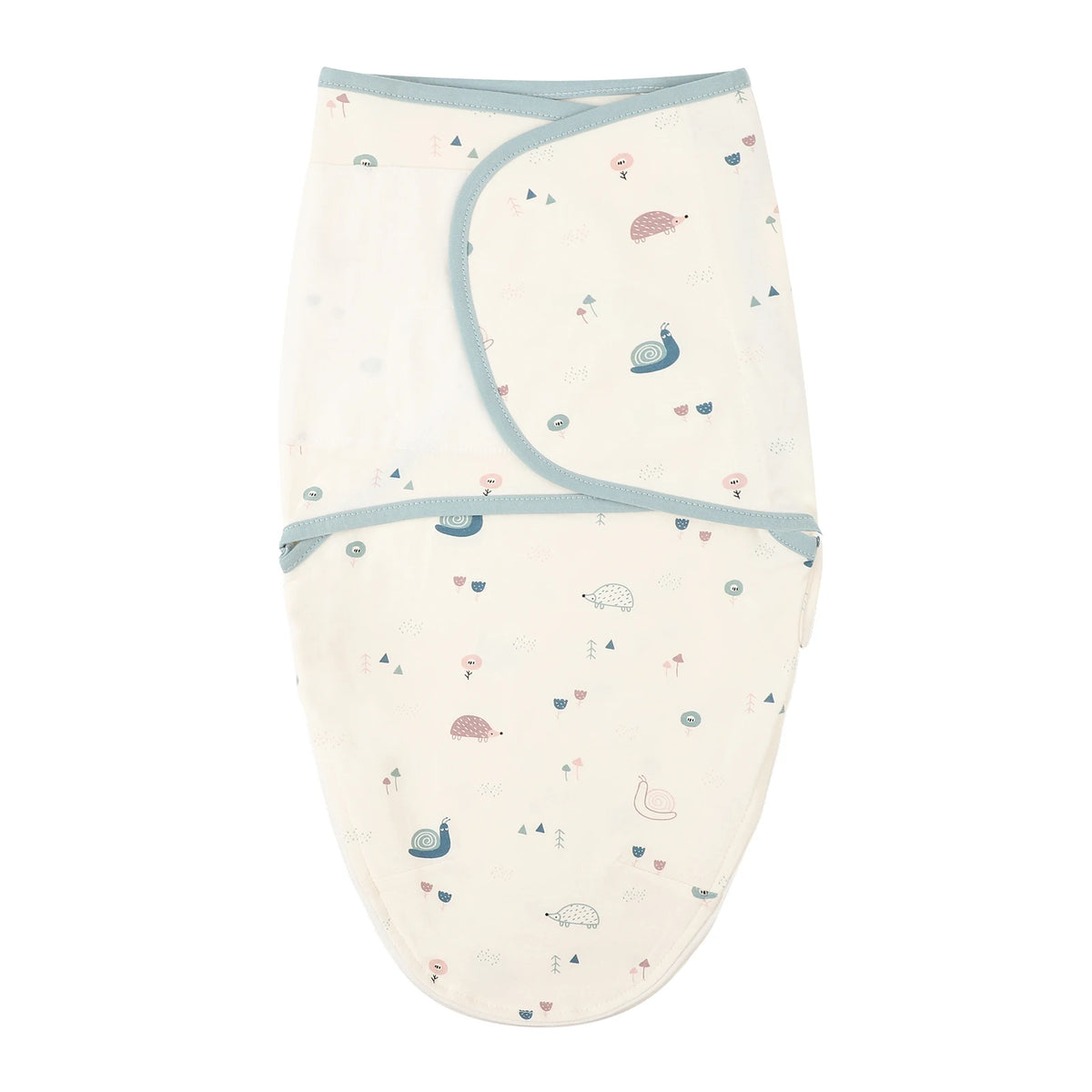 Cartoon Print Cotton Baby Swaddle Wrap with Adjustable Velcro & Zipper