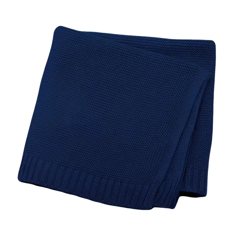 Personalized Embroidered Name Cotton Knit Baby Blanket