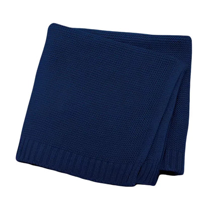 Personalized Embroidered Name Cotton Knit Baby Blanket