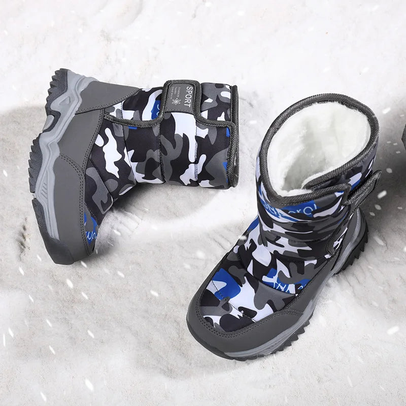 Waterproof Snow Boots for Kids – Plush-Lined Winter Boots with Non-Slip Sole (Toddlers & Youth)