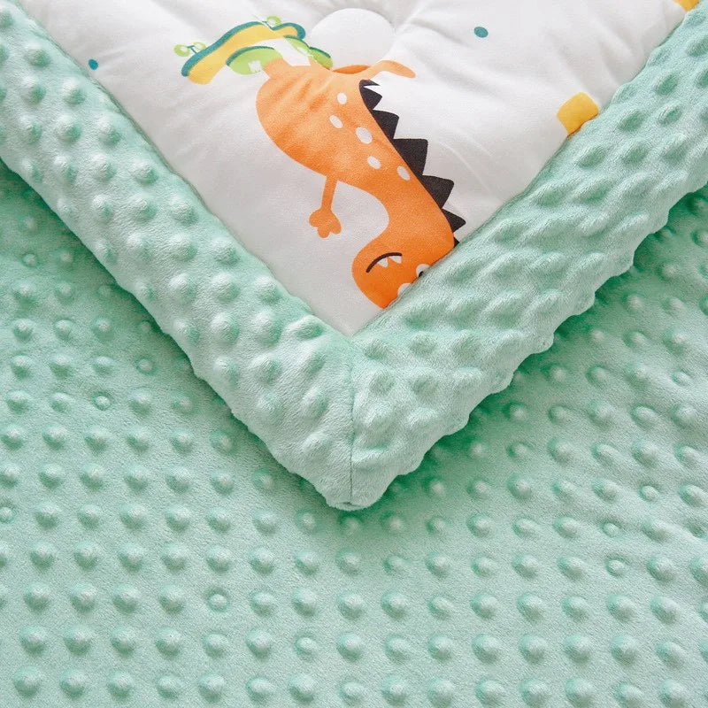 Dinosaur Print Minky Reversible Kids Blanket