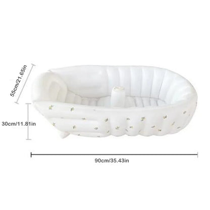 Inflatable Baby Bath Tub with Cushioned Backrest