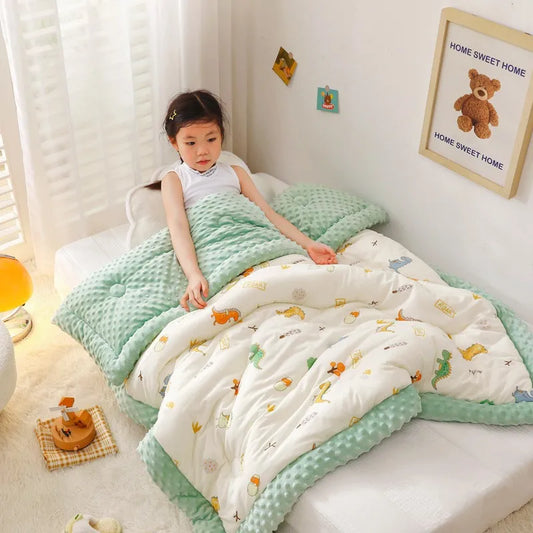 Dinosaur Print Minky Reversible Kids Blanket