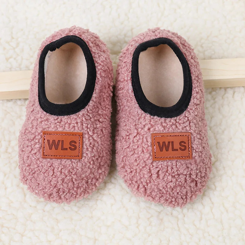 Sherpa Fleece Slip-On Slippers for Babies & Toddlers