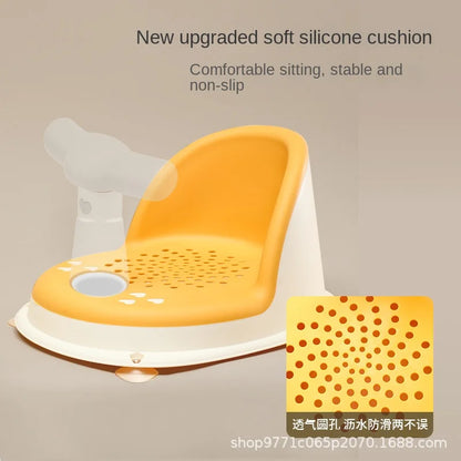 Soft Silicone Baby Bath Seat with Suction Base