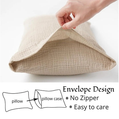 Soft Cotton Muslin Baby Pillowcase with Envelope Closure