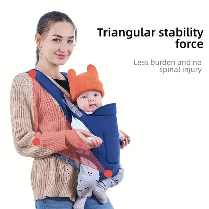 Multi-Position Baby Carrier with Padded Shoulder Straps & Adjustable Buckles