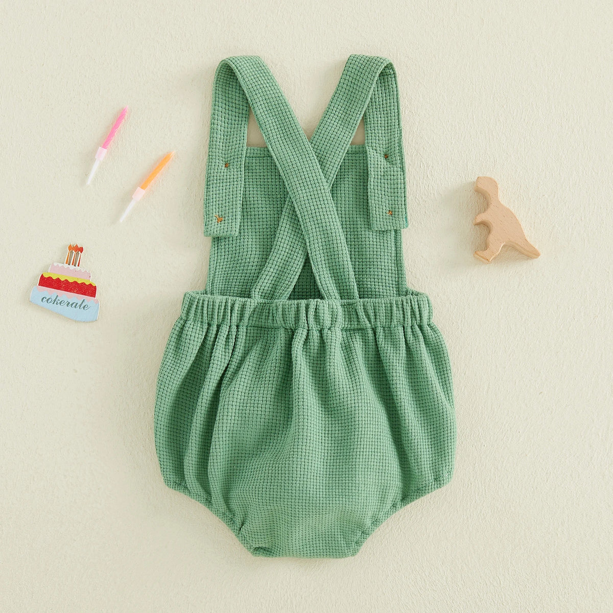 First Birthday Dinosaur Overall Romper for Baby Boys