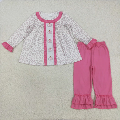 Harvest Charm Printed Two-Piece Outfit Sets for Baby & Toddler Girls