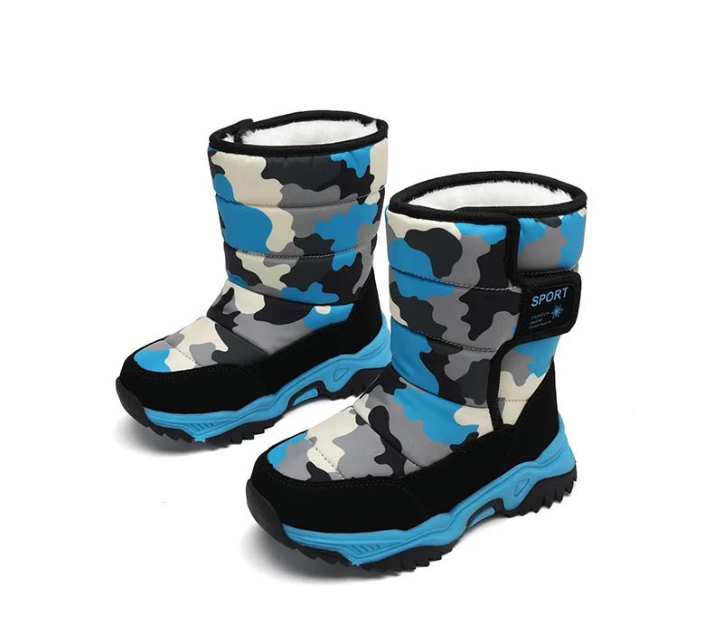 Waterproof Snow Boots for Kids – Plush-Lined Winter Boots with Non-Slip Sole (Toddlers & Youth)