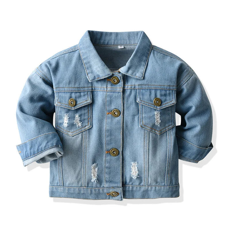 Hooded Button-Front Denim Jacket – Kids Denim Coat