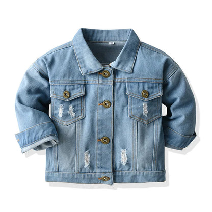 Hooded Button-Front Denim Jacket – Kids Denim Coat