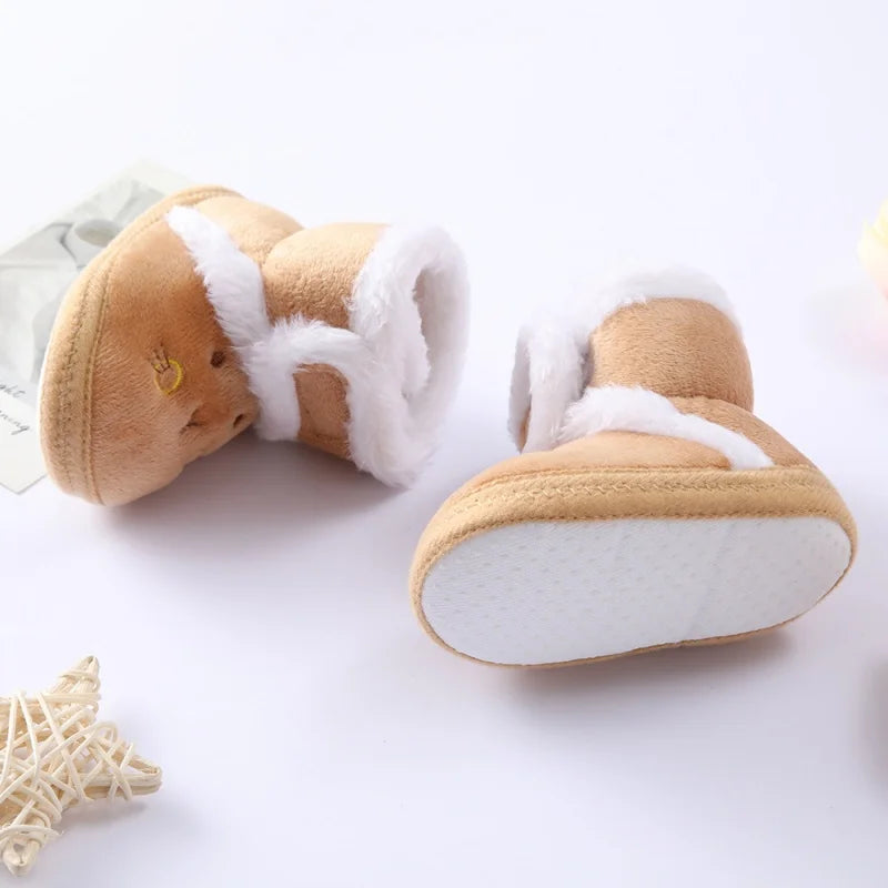 Soft Plush Bear Baby Booties – Cozy Winter First Walkers (0–18 Months)