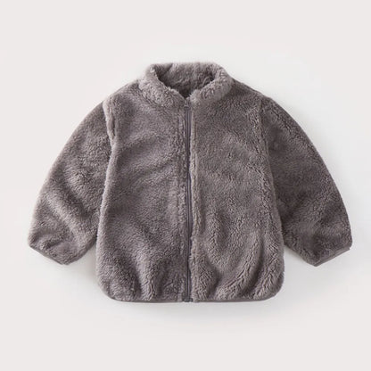 Plush Teddy Fleece Zip Jacket for Babies & Kids