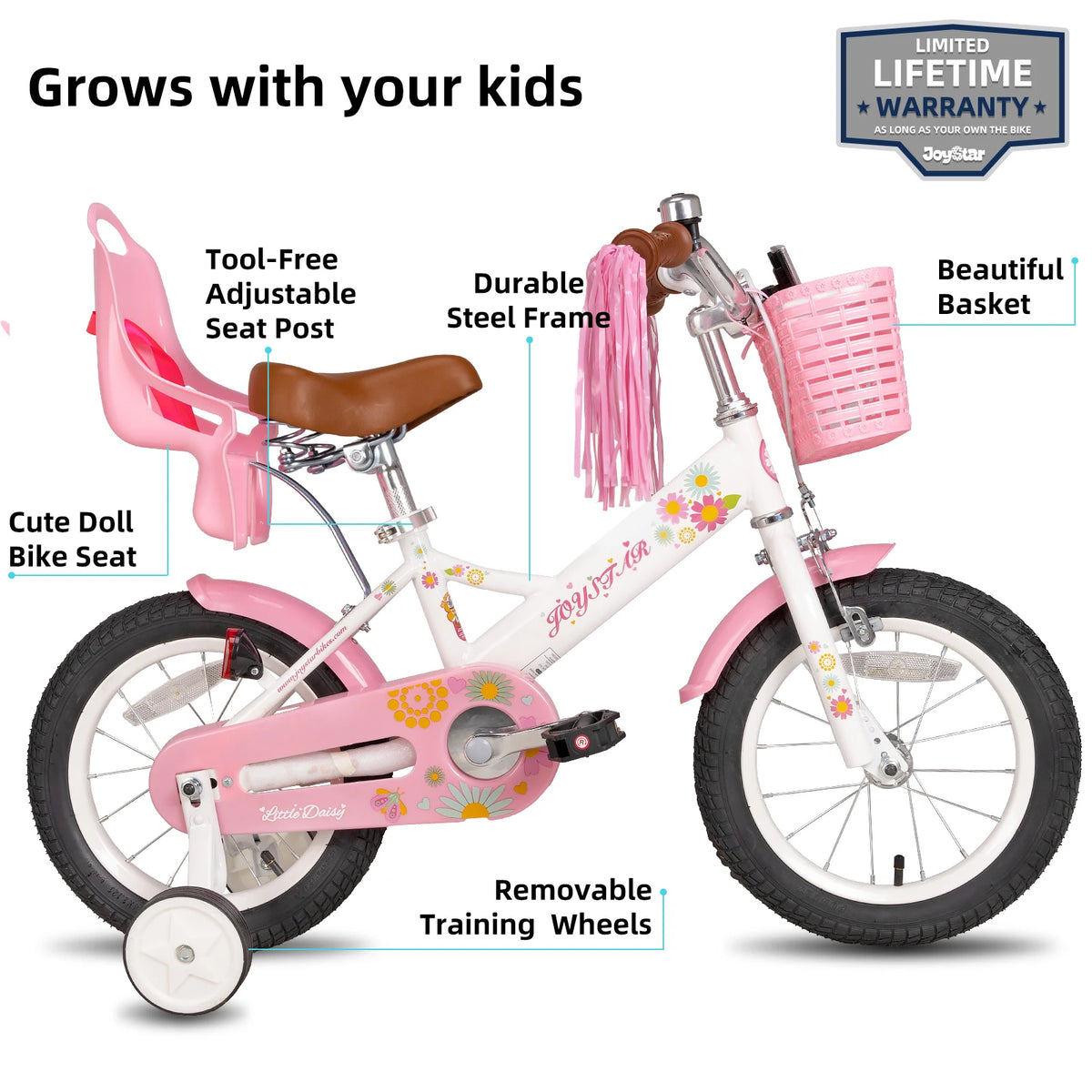 Classic Kids’ Steel Bike with Dual Brakes