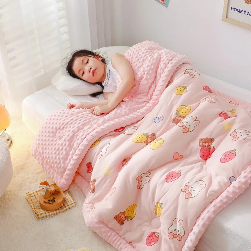 Dinosaur Print Minky Reversible Kids Blanket