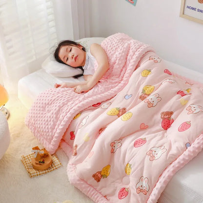 Dinosaur Print Minky Reversible Kids Blanket