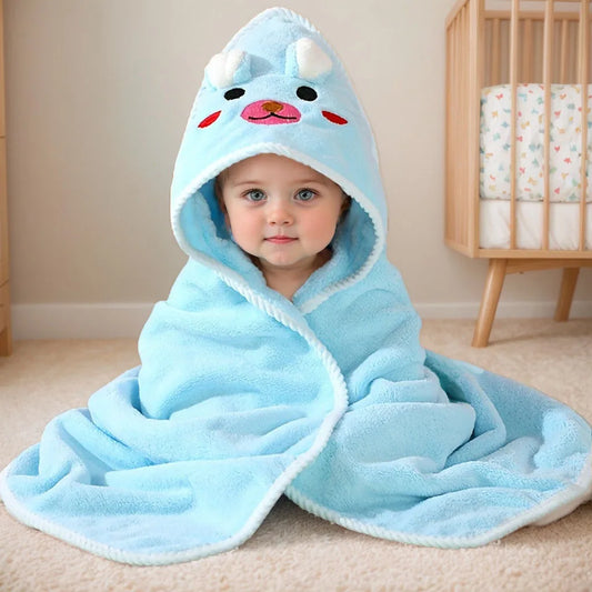 Baby Hooded Animal Bath Towel & Robe – Soft, Absorbent & Cozy
