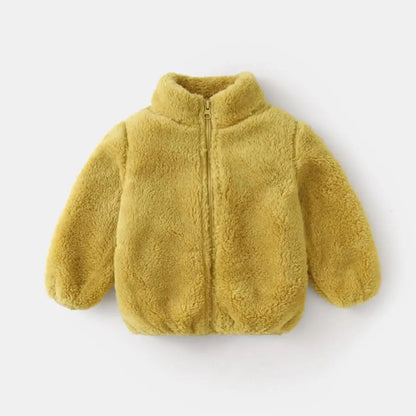 Plush Teddy Fleece Zip Jacket for Babies & Kids