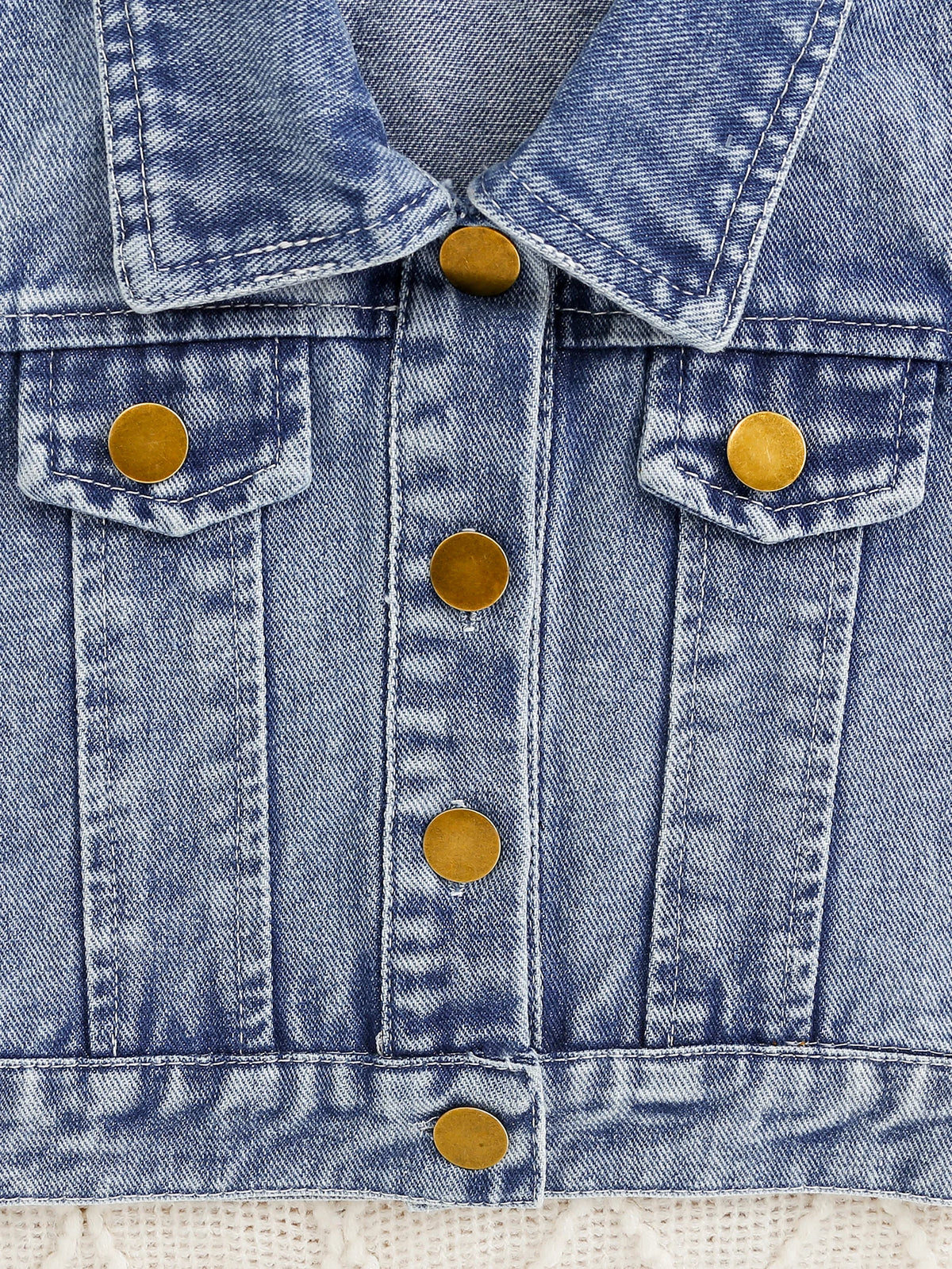 Butterfly Flight Girls’ Denim Vest & Pants 3-Piece Set