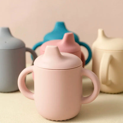 Dual-Handle Silicone Sippy Cup for Babies & Toddlers