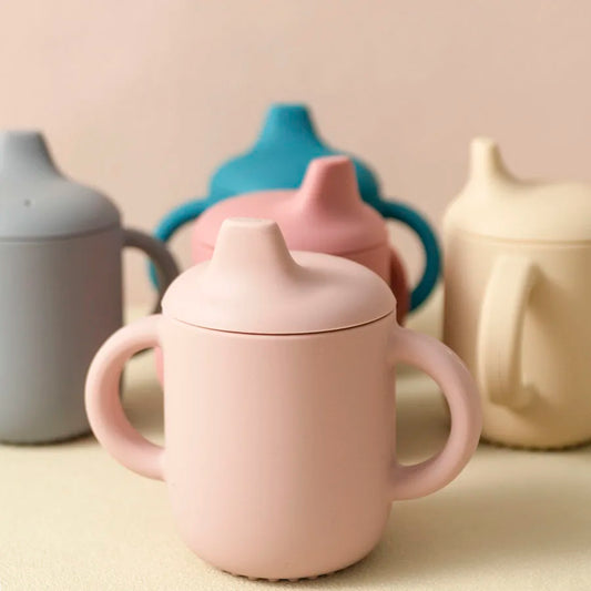 Dual-Handle Silicone Sippy Cup for Babies & Toddlers