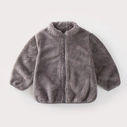 Plush Teddy Fleece Zip Jacket for Babies & Kids