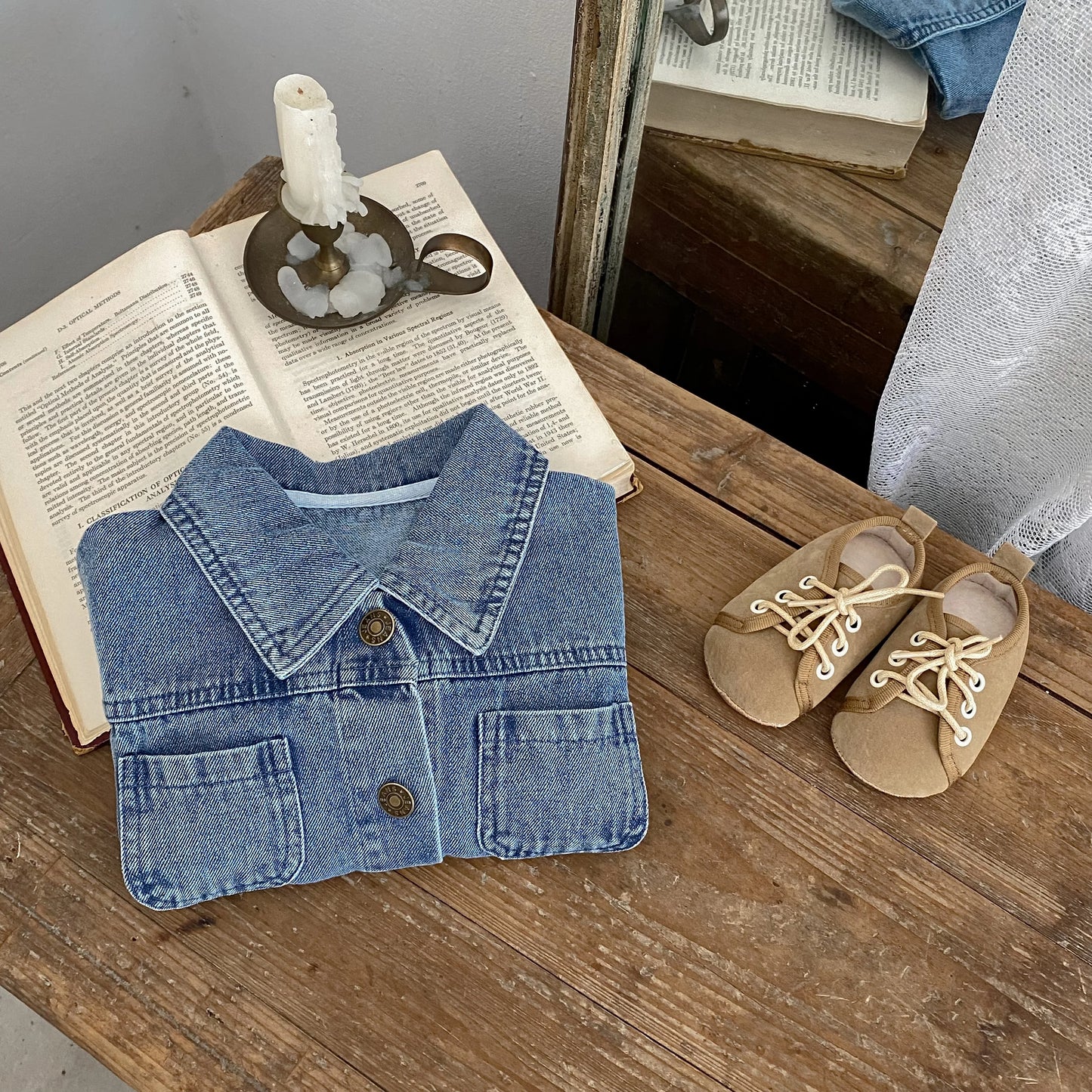 Baby Denim Jacket with Double Pockets – Soft Cotton Button Jacket (Ages 6–24 Months)