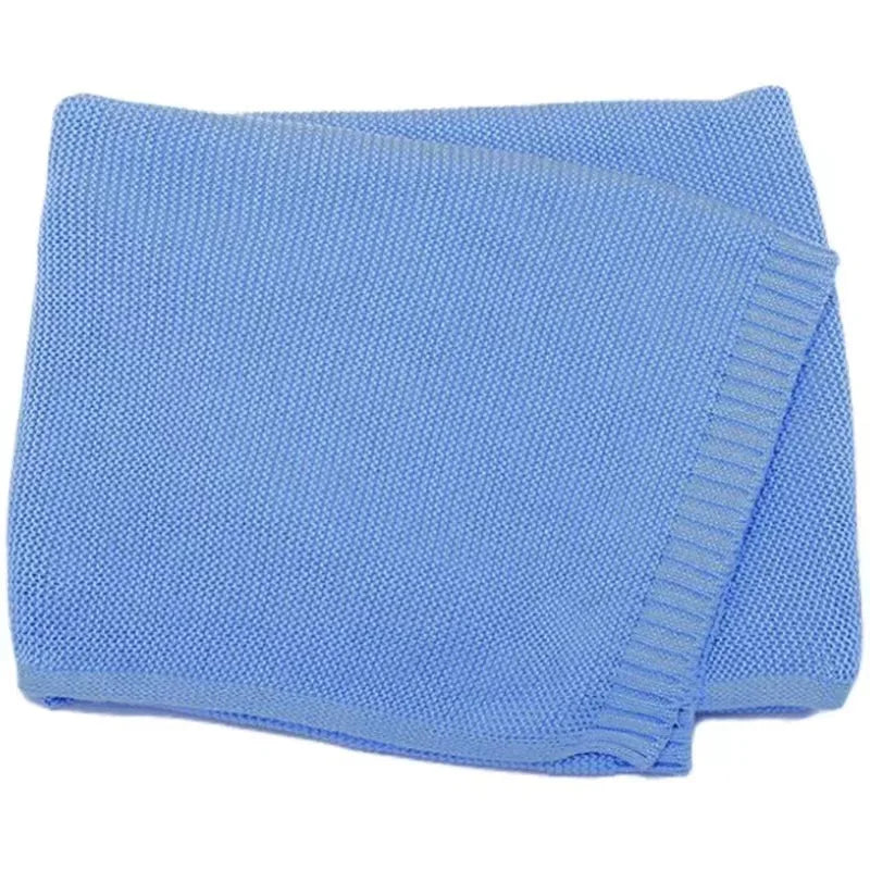 Personalized Embroidered Name Cotton Knit Baby Blanket