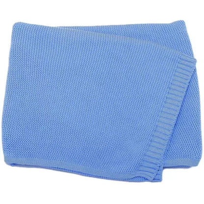 Personalized Embroidered Name Cotton Knit Baby Blanket