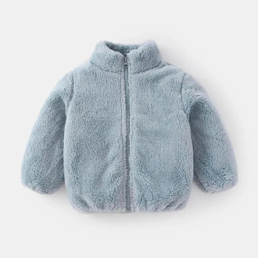 Plush Teddy Fleece Zip Jacket for Babies & Kids