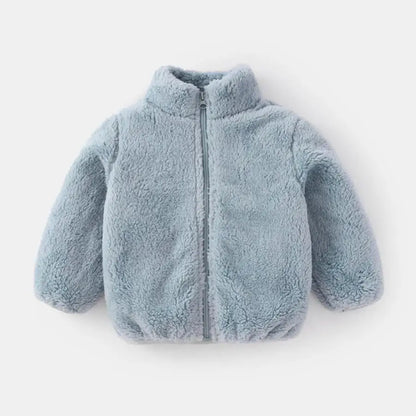 Plush Teddy Fleece Zip Jacket for Babies & Kids