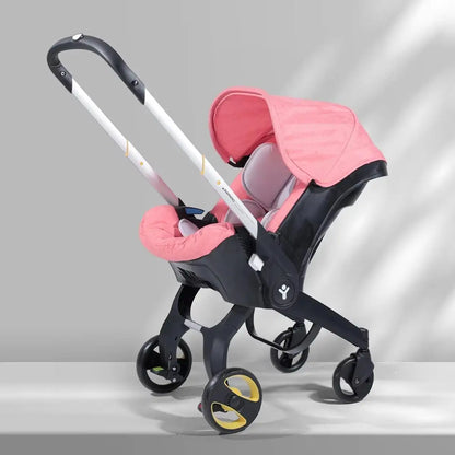 Car Seat Stroller Hybrid – 3-in-1 Infant Travel System with One-Click Wheels