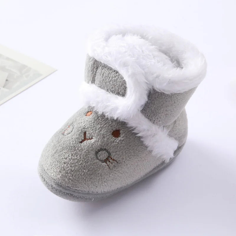 Soft Plush Bear Baby Booties – Cozy Winter First Walkers (0–18 Months)