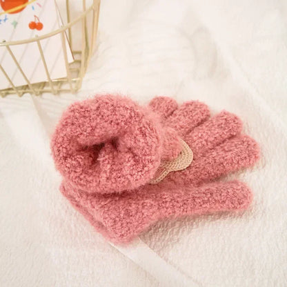 Soft Cartoon Winter Gloves for Toddlers (Ages 1–3)