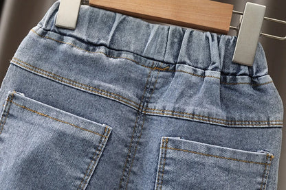 Embroidered Daisy & Bunny Girls’ Denim Jeans