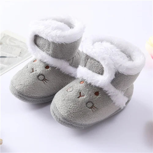 Soft Plush Bear Baby Booties – Cozy Winter First Walkers (0–18 Months)