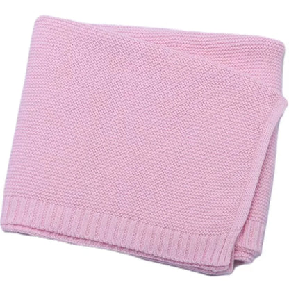 Personalized Embroidered Name Cotton Knit Baby Blanket