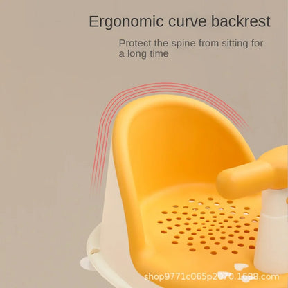 Soft Silicone Baby Bath Seat with Suction Base