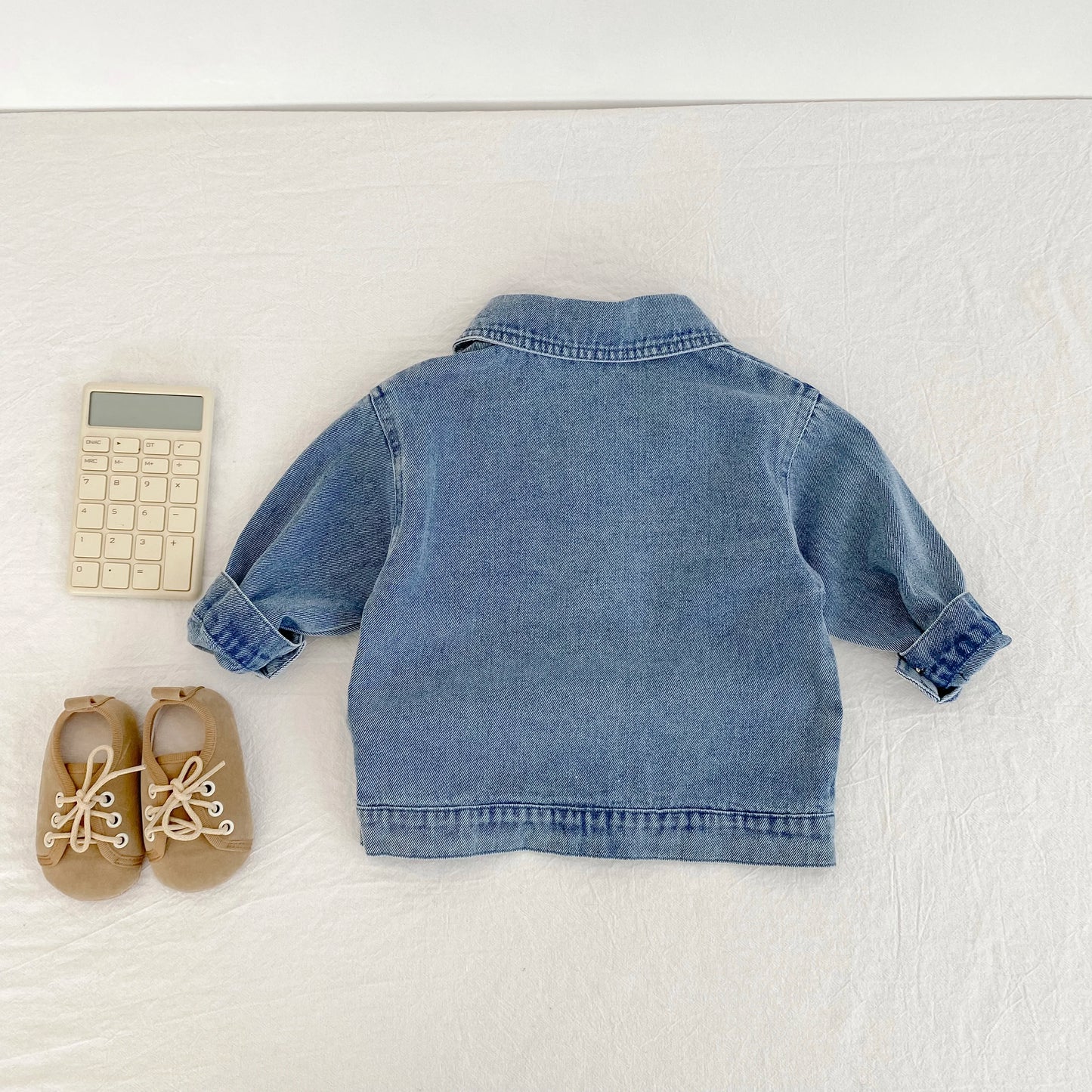 Baby Denim Jacket with Double Pockets – Soft Cotton Button Jacket (Ages 6–24 Months)