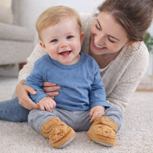 Soft Plush Bear Baby Booties – Cozy Winter First Walkers (0–18 Months)