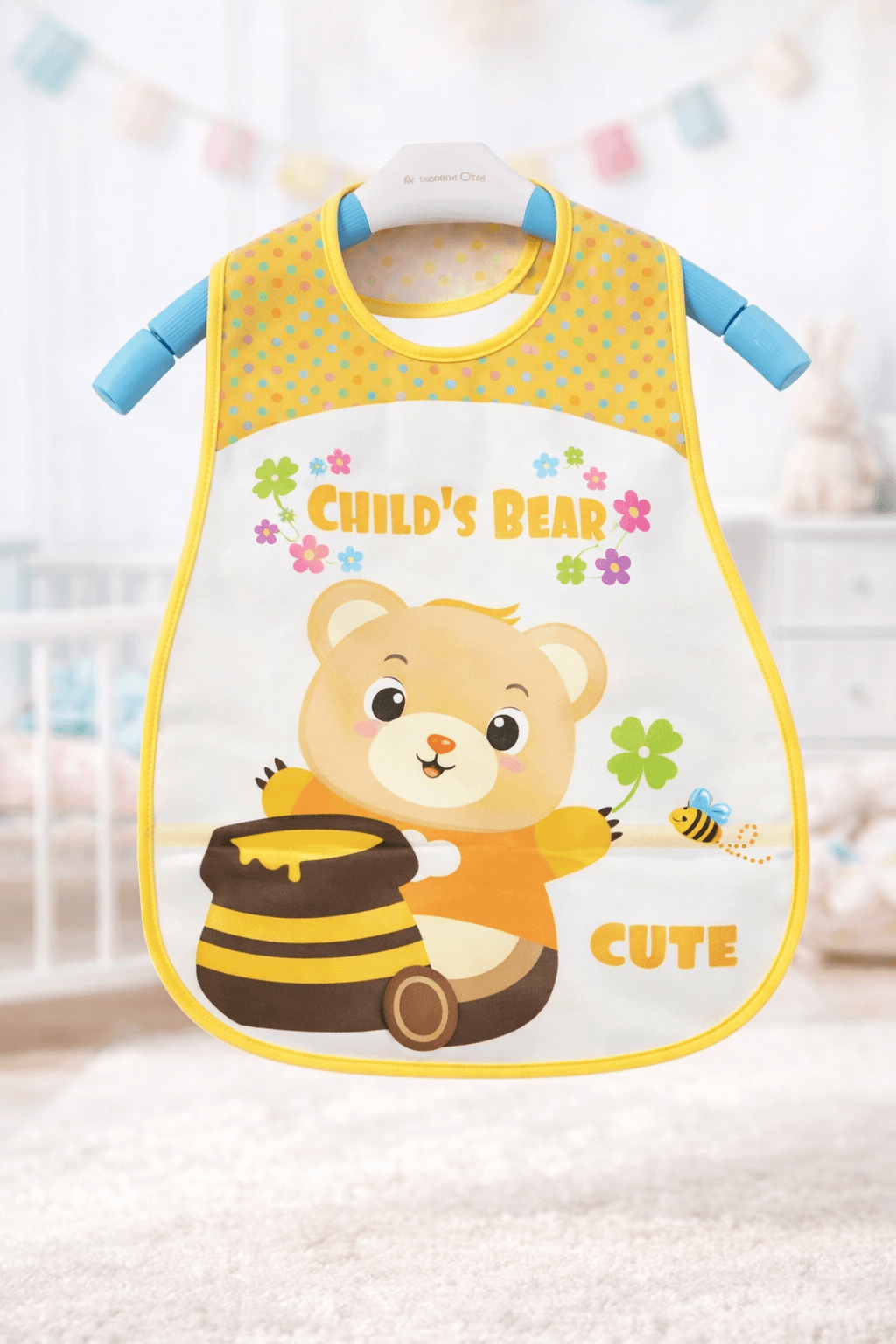 Waterproof EVA Baby Bib – Wipe-Clean Cartoon Print Feeding Bib for Babies & Toddlers