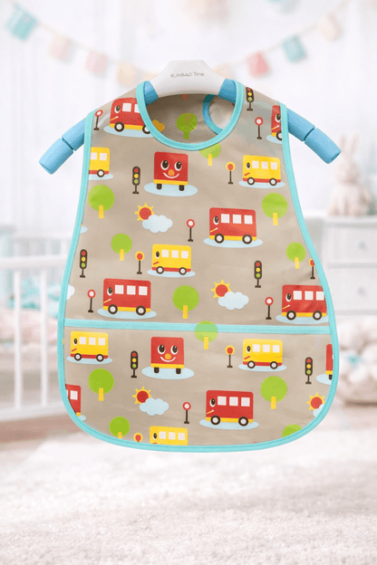 Waterproof EVA Baby Bib – Wipe-Clean Cartoon Print Feeding Bib for Babies & Toddlers