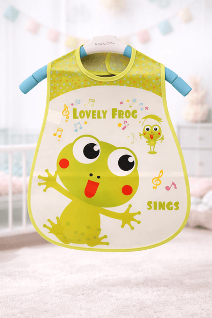 Waterproof EVA Baby Bib – Wipe-Clean Cartoon Print Feeding Bib for Babies & Toddlers