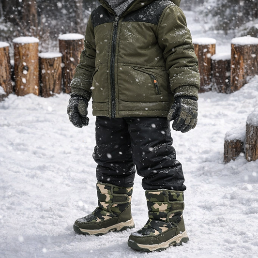 Waterproof Snow Boots for Kids – Plush-Lined Winter Boots with Non-Slip Sole (Toddlers & Youth)