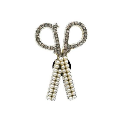 Rhinestone & Pearl Shoe Charms (Metal) – Snap-In Shoe Ornament for Clog-Style Shoes