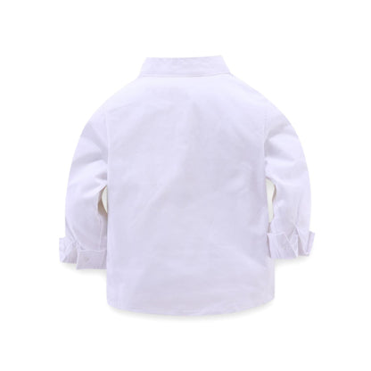 Little Gentleman Suspender Suit Set for Boys – Classic Shirt & Pants Outfit for Special Occasions